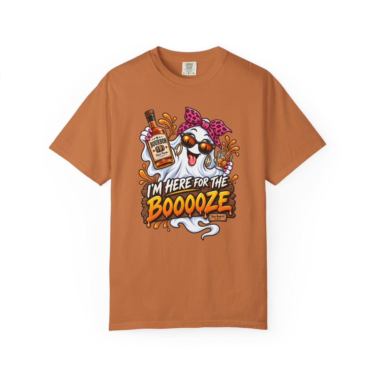 Here For The Booooze Bourbon (Ladies) Comfort Colors T-shirt