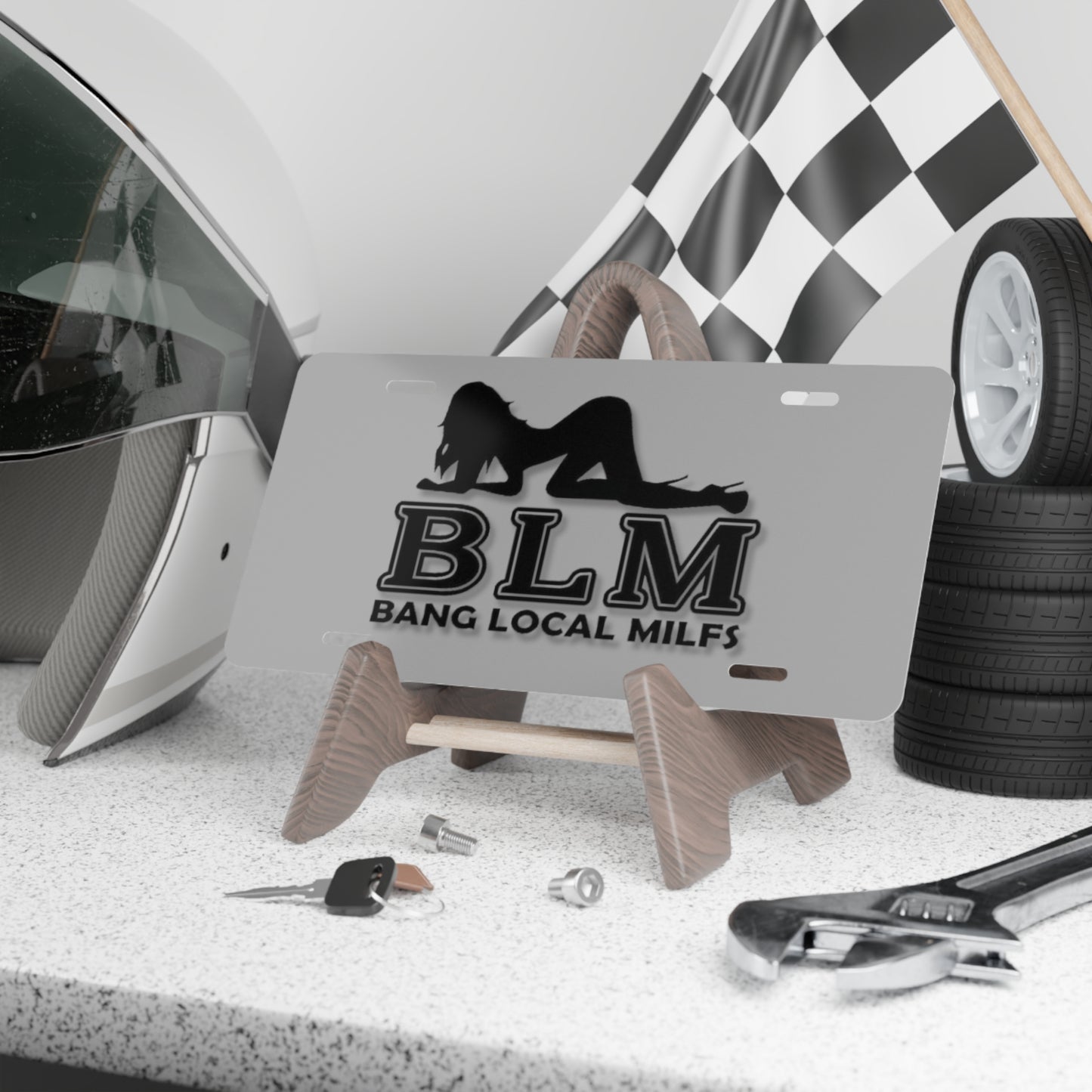 BLM Grey Vanity Plate