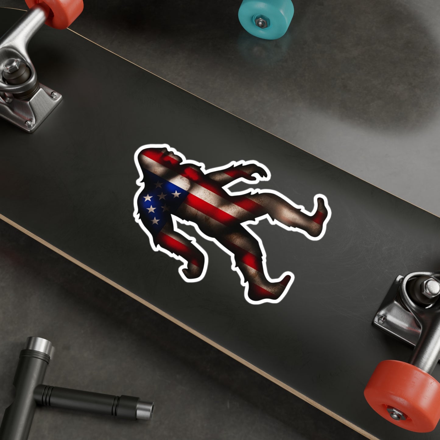 American Flag Bigfoot Sasquatch Vinyl Decal