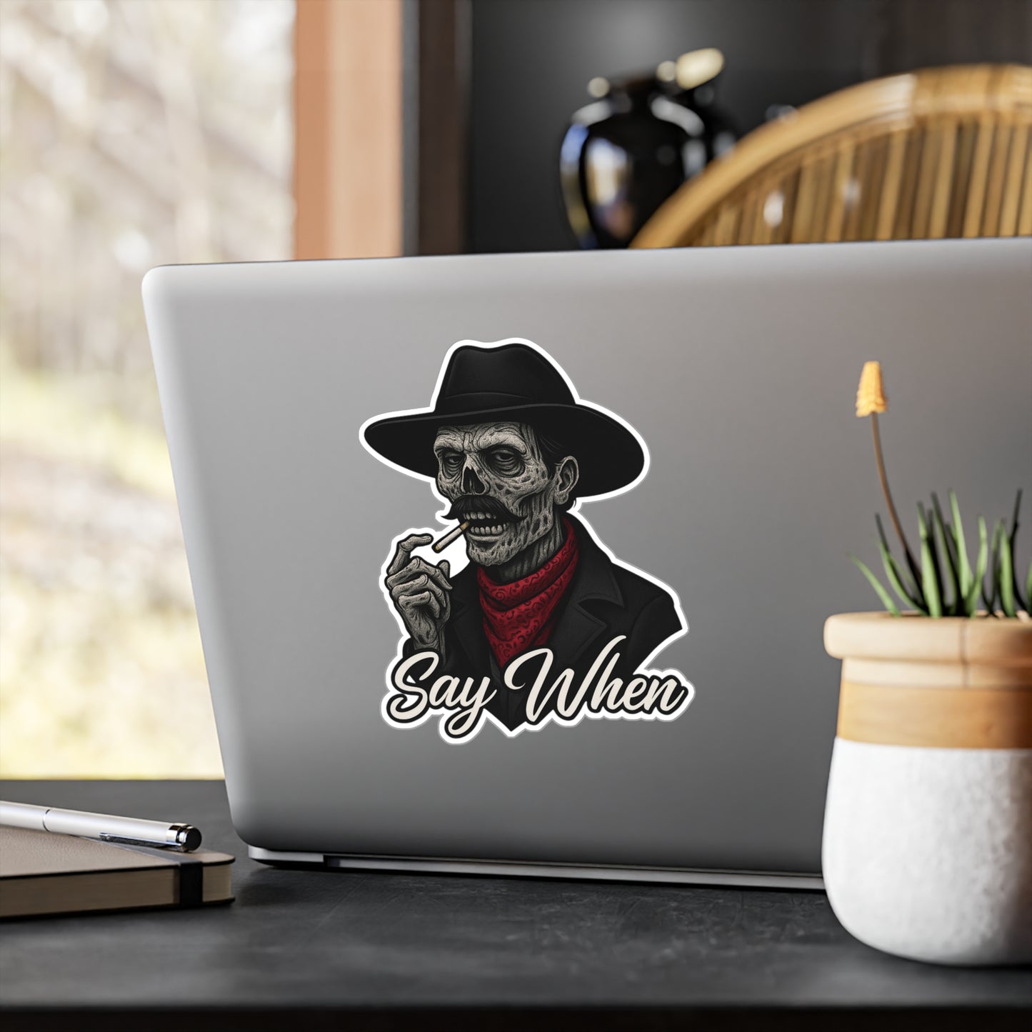 Say When Doc Holiday Zombie Tombstone Quote Western Vinyl Decal