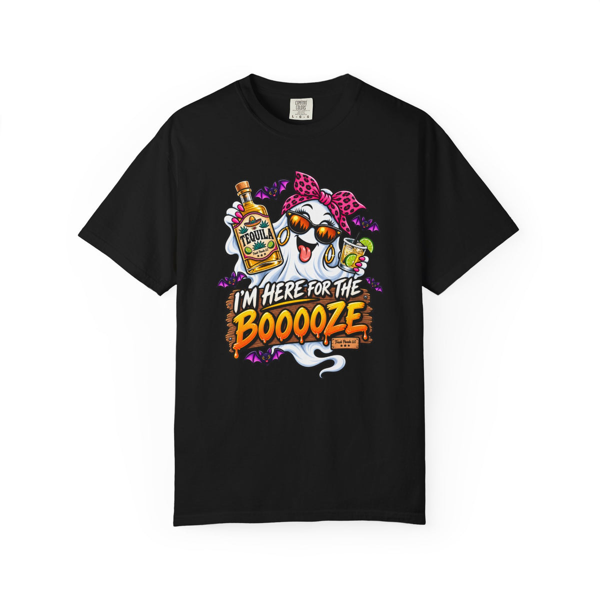 Here For The Booooze Tequila (Ladies) Comfort Colors T-shirt
