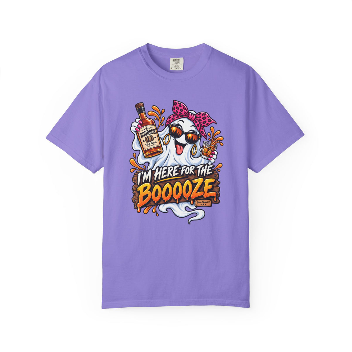 Here For The Booooze Bourbon (Ladies) Comfort Colors T-shirt