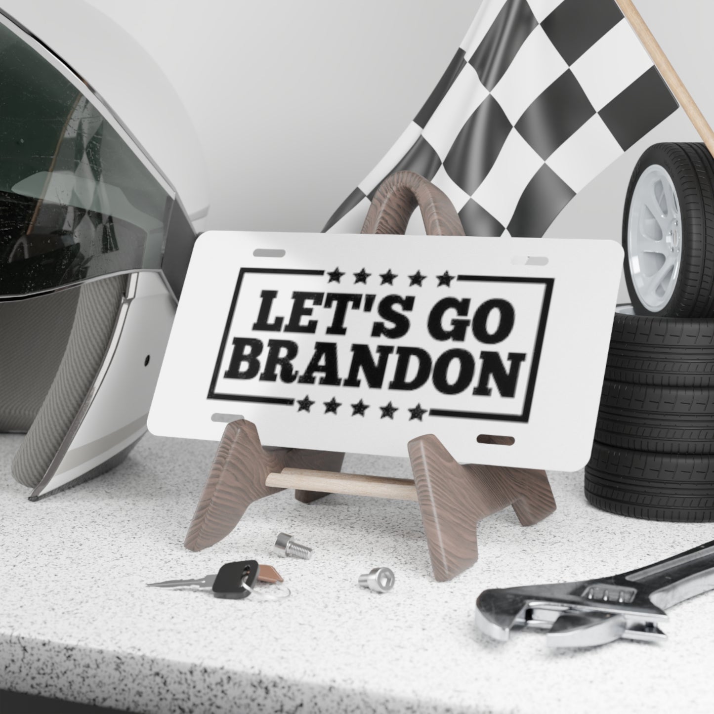 LGB White Vanity Plate