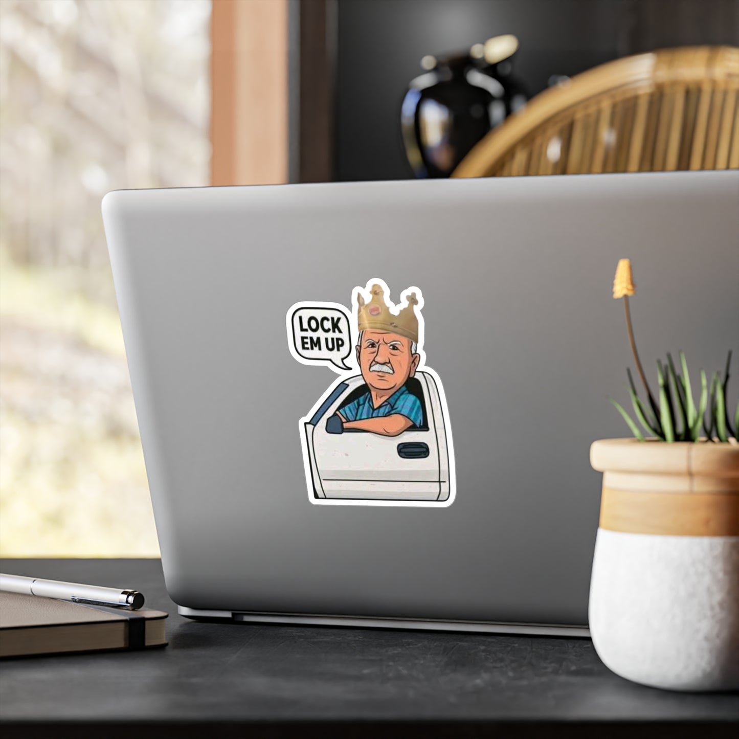 Lock Em Up Crown Kiss-Cut Vinyl Decals