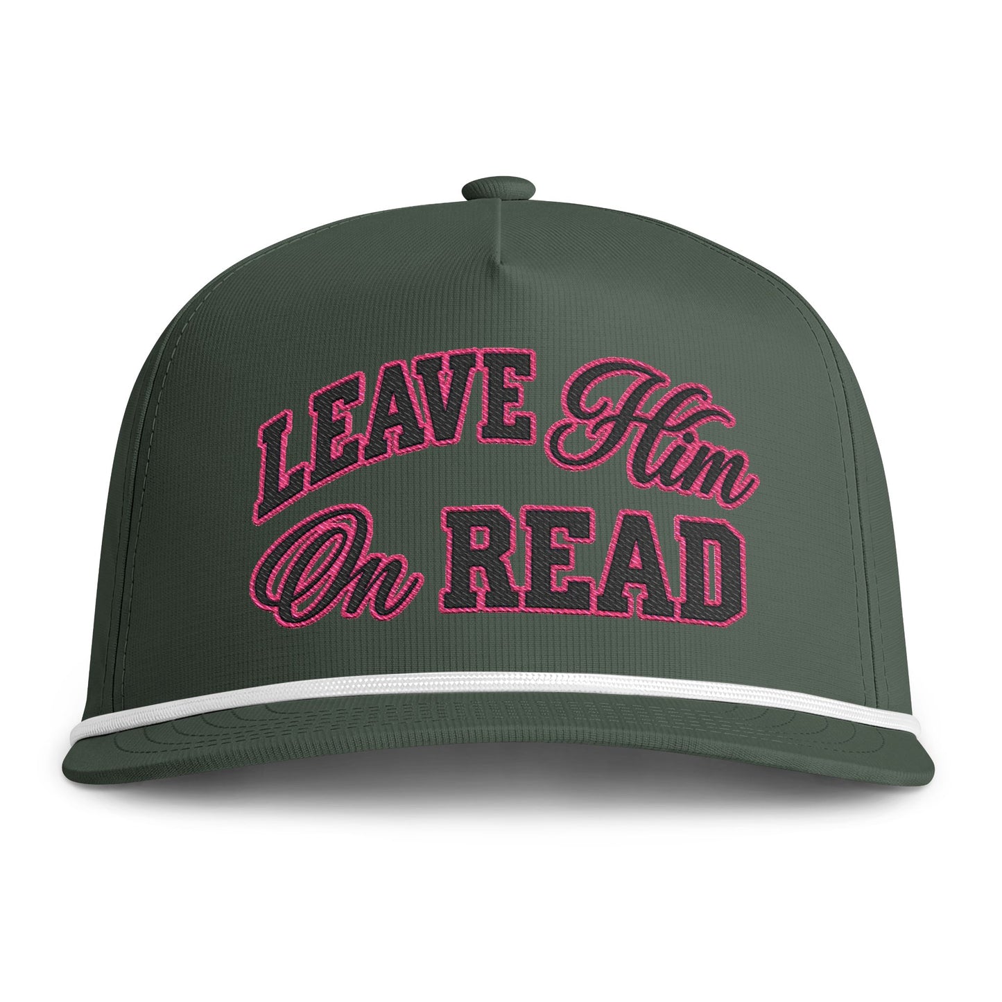 Leave Him On Read Sunwashed Rope Cap (Embroidery)