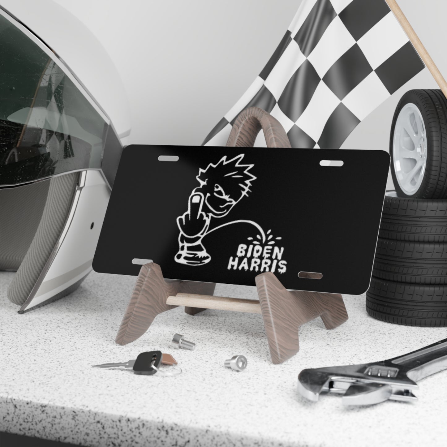 F*ck Biden Harris Black Vanity Plate