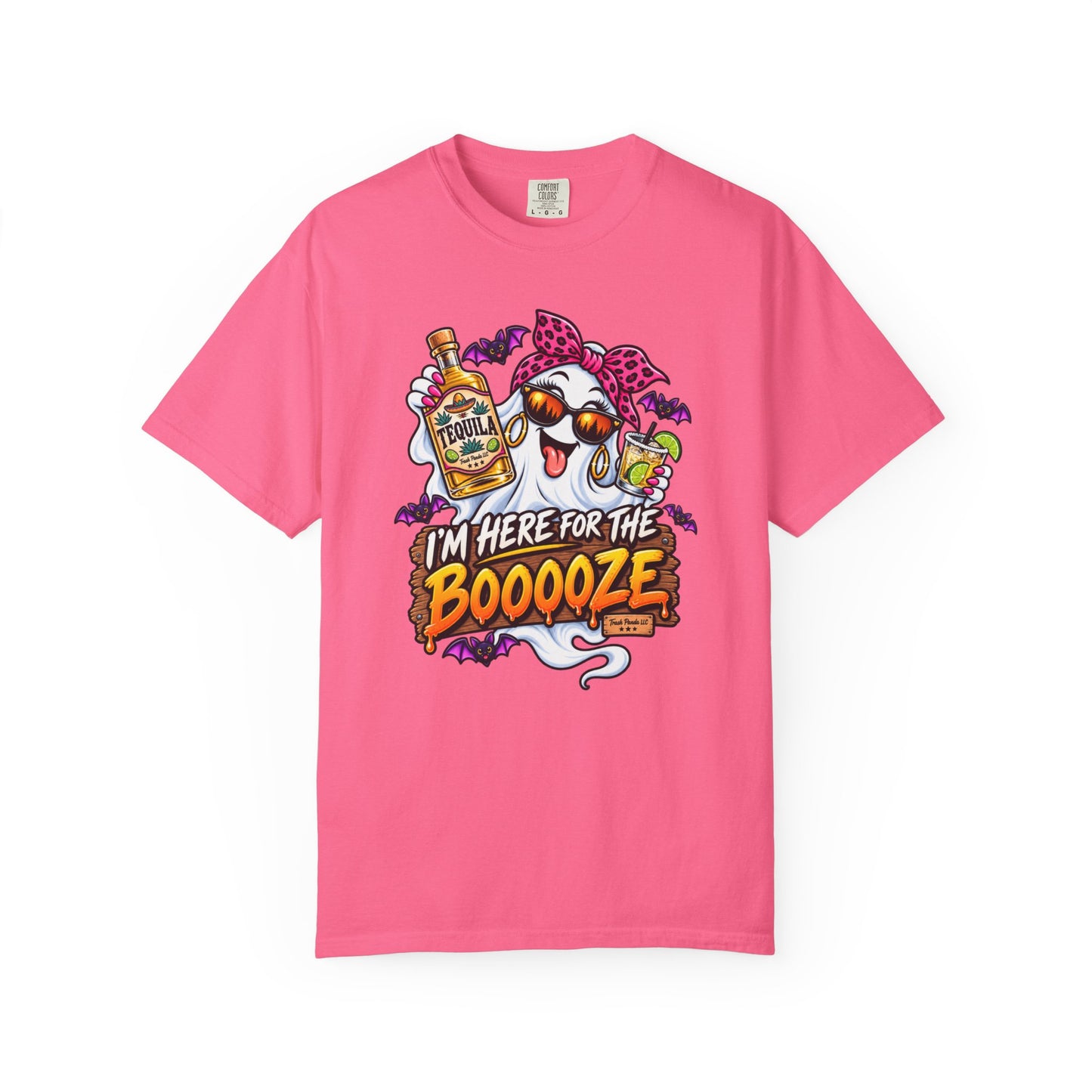 Here For The Booooze Tequila (Ladies) Comfort Colors T-shirt