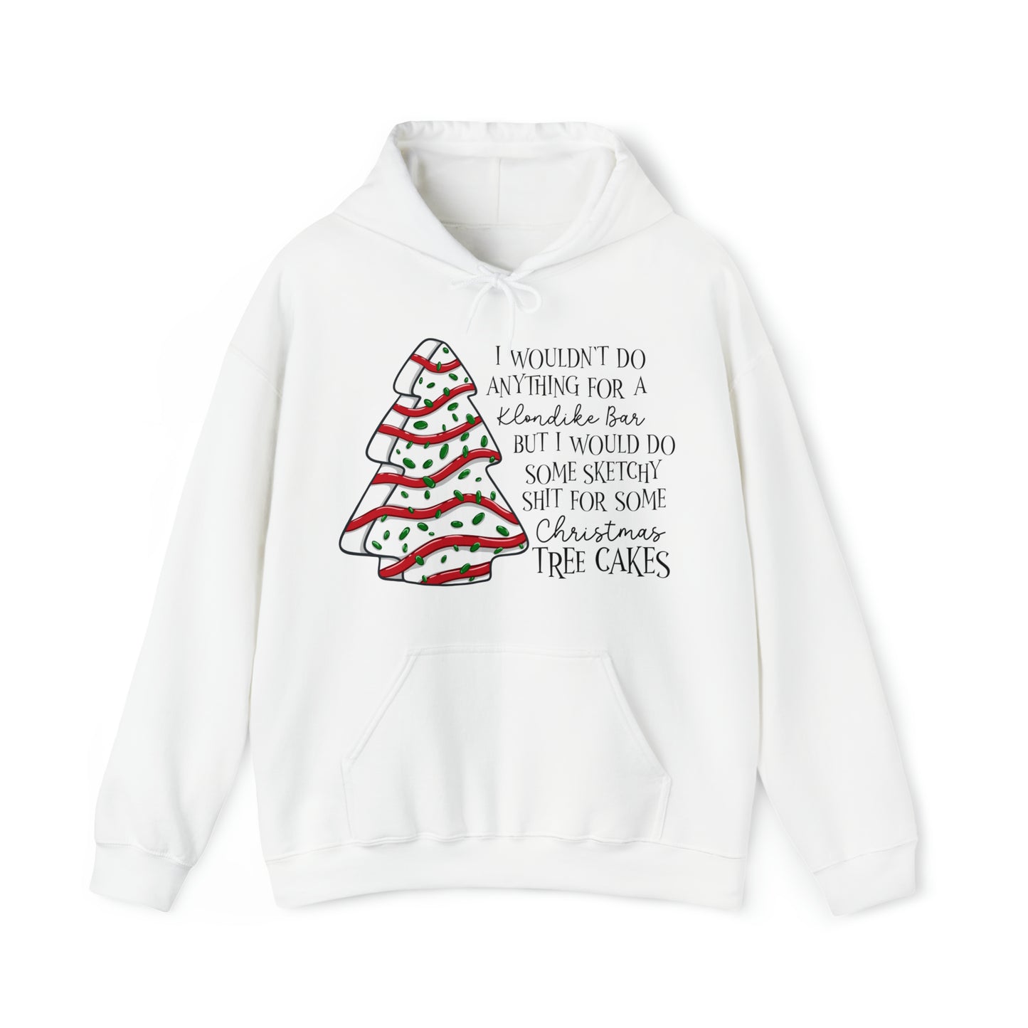 Sketchy Sh*t Christmas Tree Cake Unisex Heavy Blend™ Hooded Sweatshirt