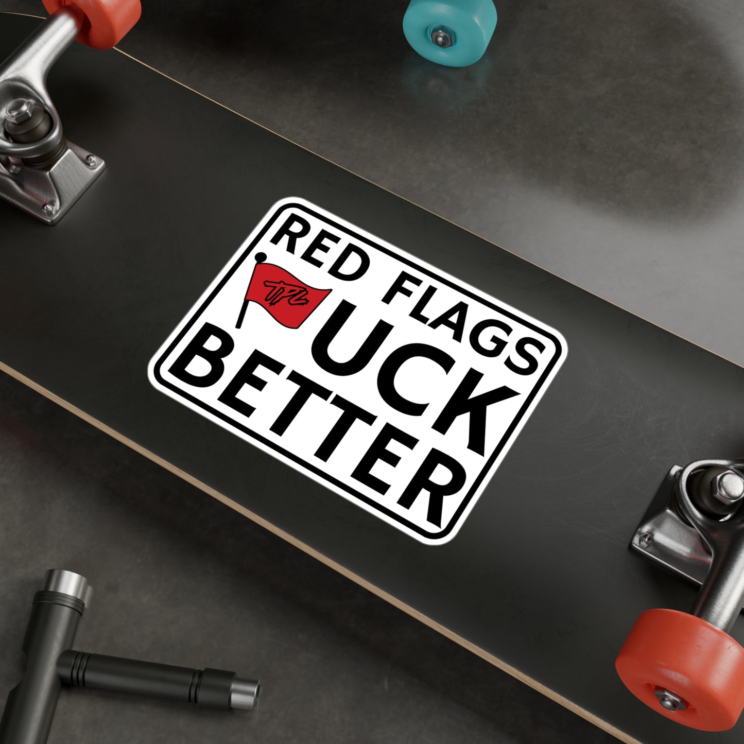 Red Flags Kiss-Cut Vinyl Decal