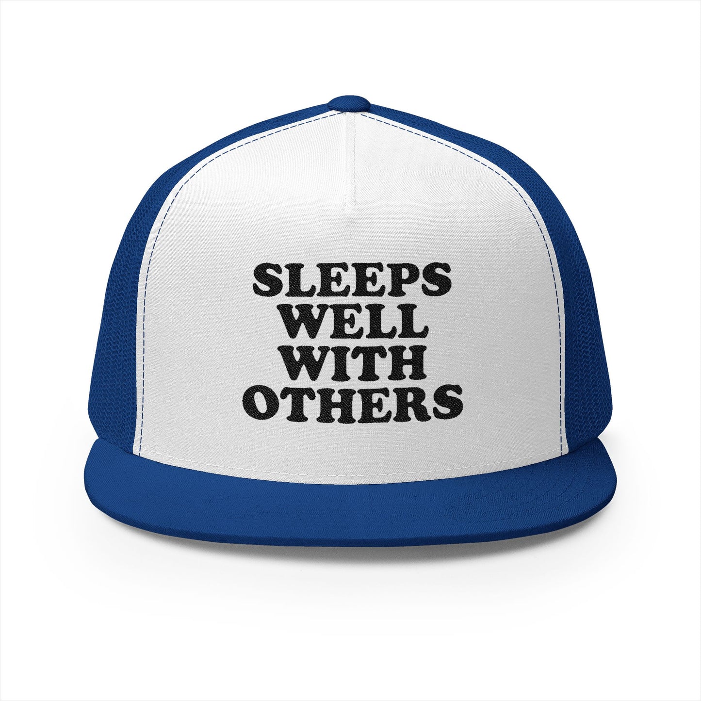 Sleeps Well With Others Panel Trucker Cap (Embroidery)