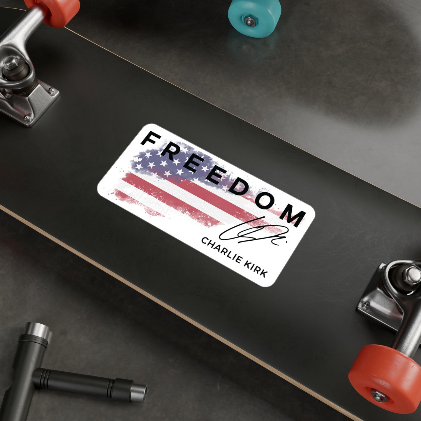 FREEDOM Charlie Kirk Vinyl Decal