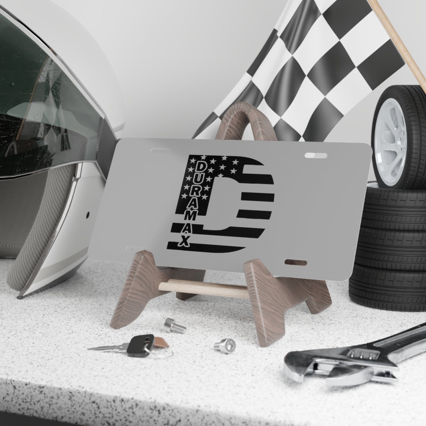 Dmax Grey Vanity Plate