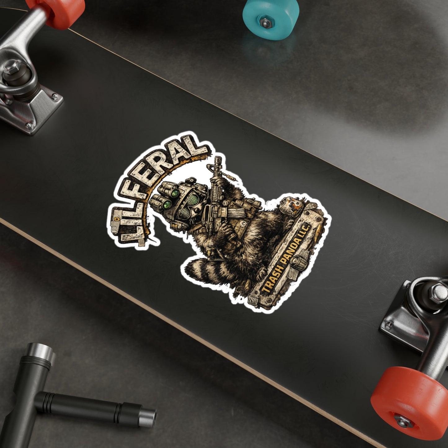 Lil Feral Raccoon Vinyl Decal