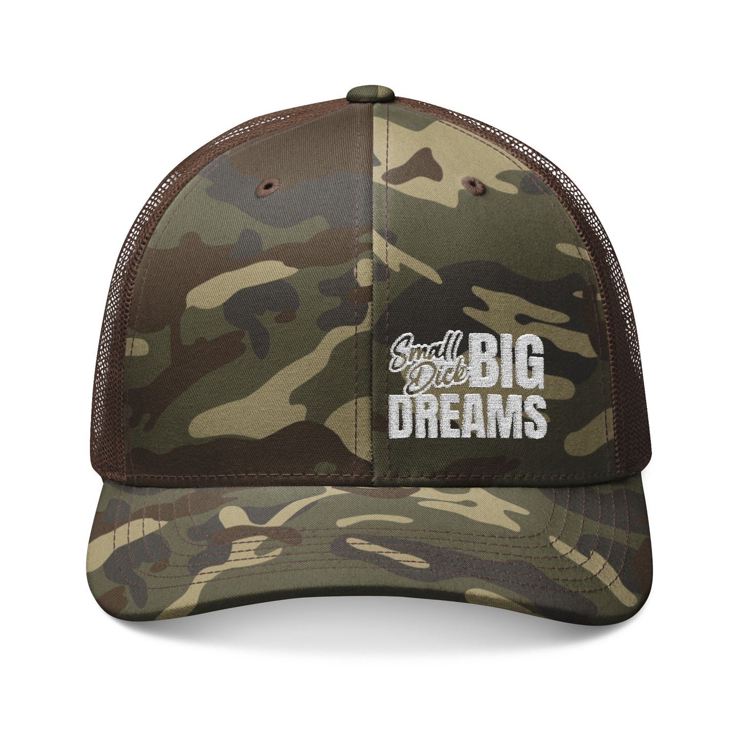 Small D Big Dreams Camouflage Trucker Hat (Embroidery)
