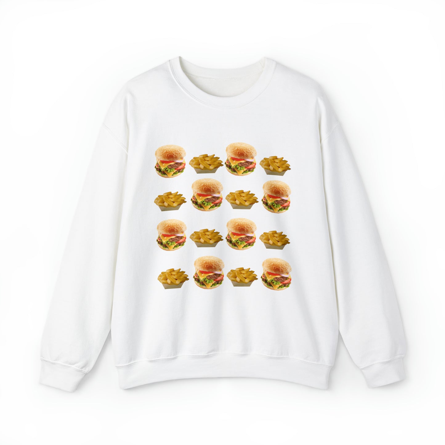 Burger & Fries Sweatshirt Unisex Heavy Blend™ Crewneck Sweatshirt