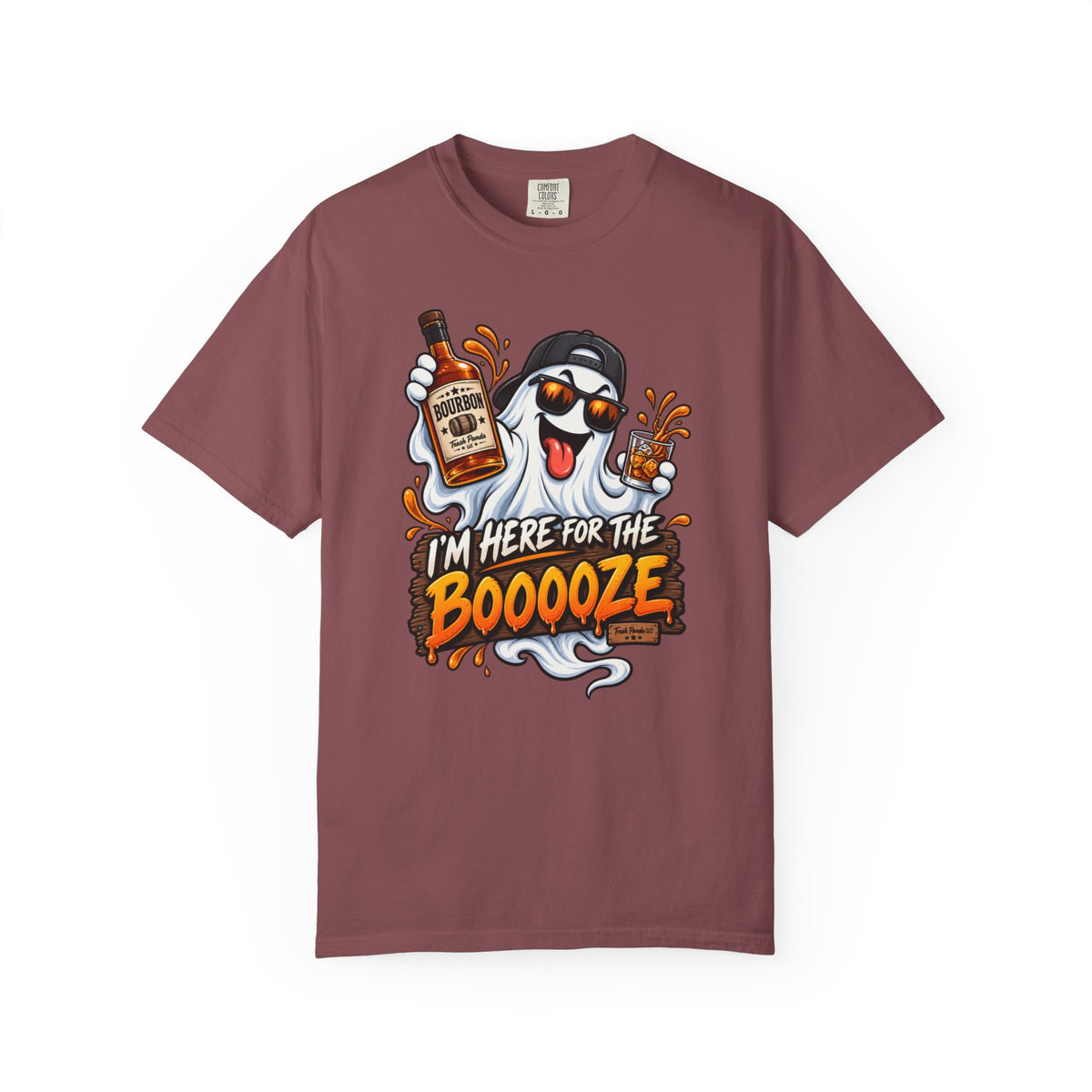 Here For The Booooze Bourbon (Fellas) Comfort Colors T-shirt