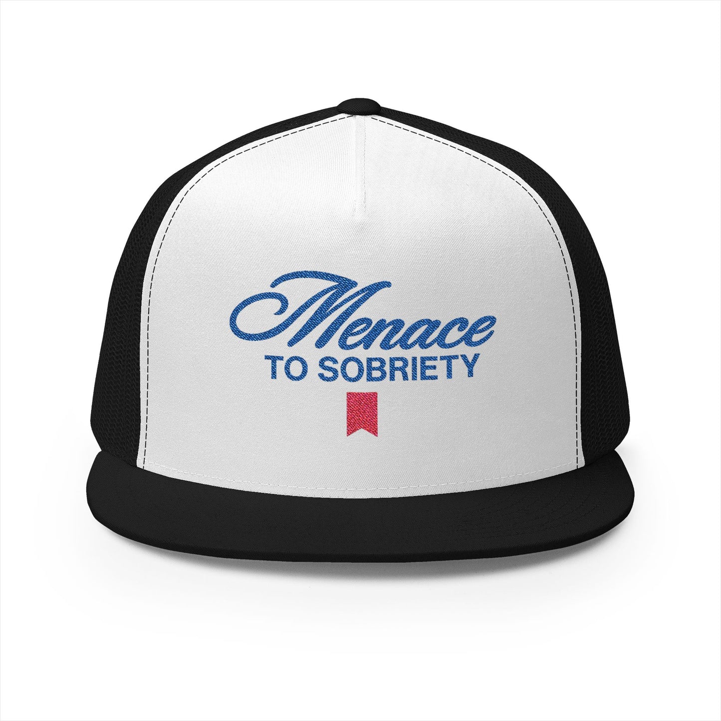 Menace To Sobriety 5 Panel Trucker Cap (Embroidery)