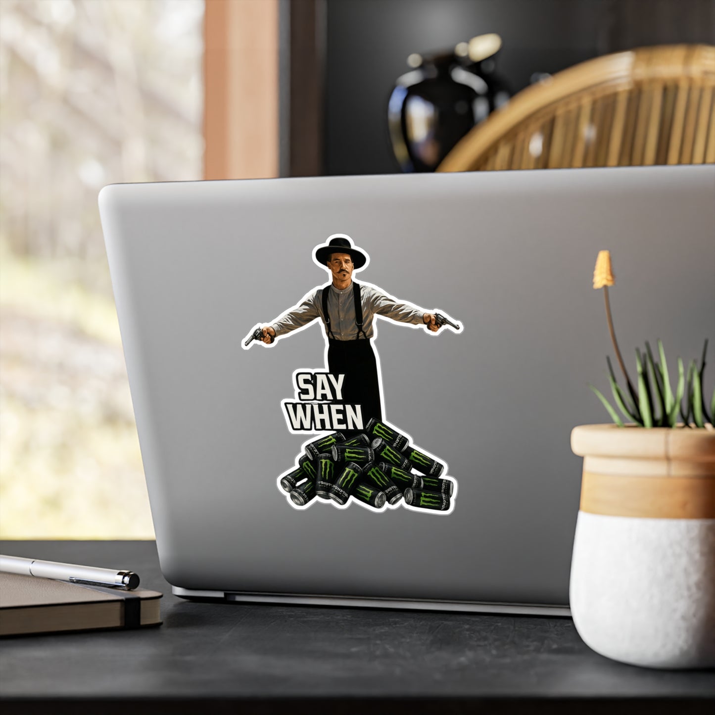 Say When Doc Holiday Monster Vinyl Decal
