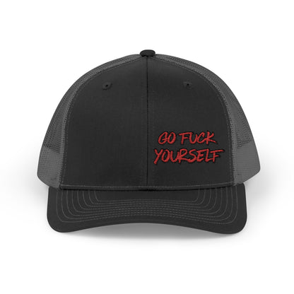 Go F Yourself (RED) Richardson 112 Snapback Trucker Cap