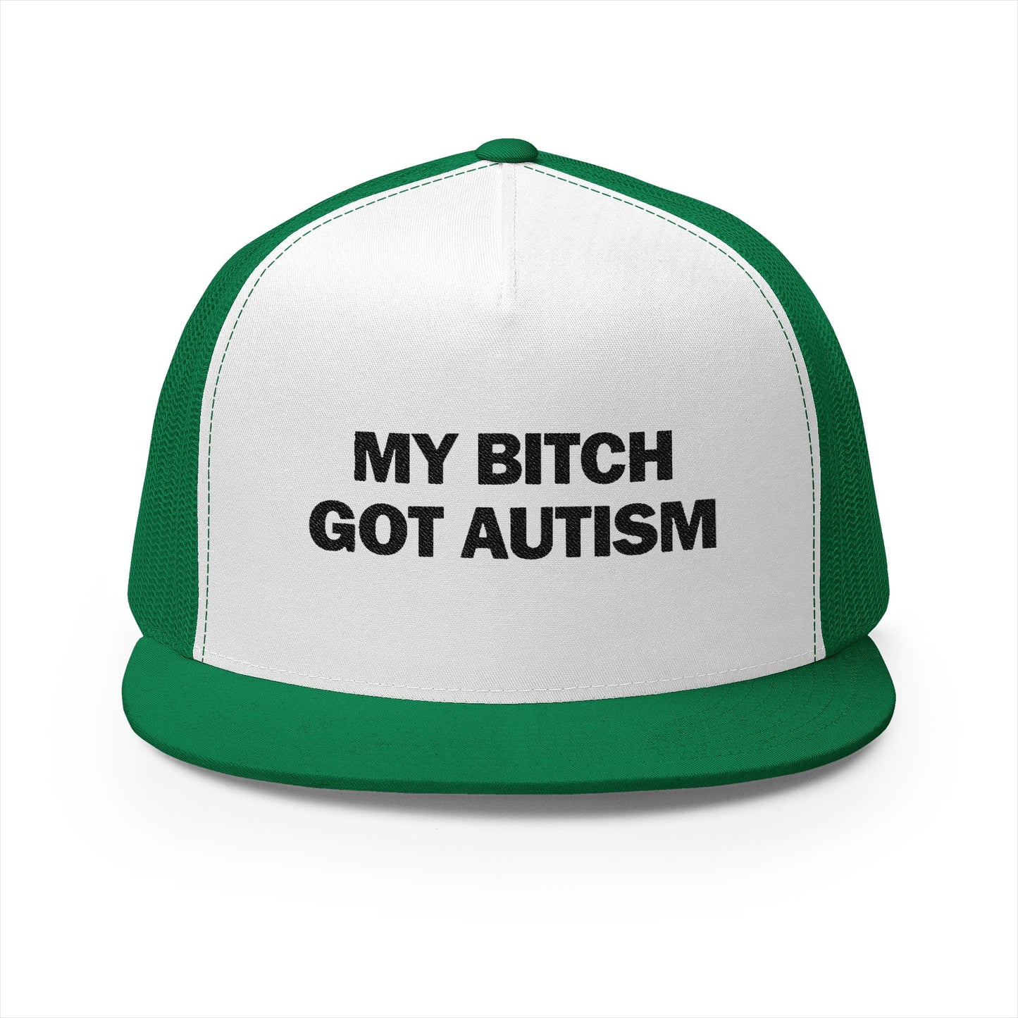 My B Got Autism 5 Panel Trucker Cap (Embroidery)