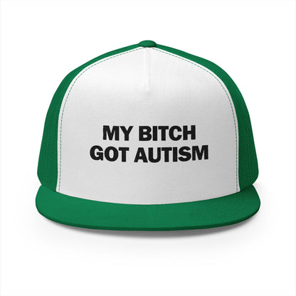 My B Got Autism 5 Panel Trucker Cap (Embroidery)