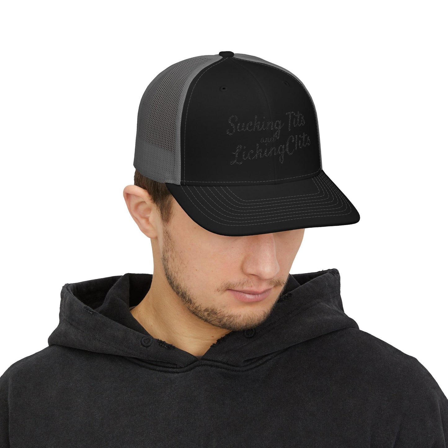 Sucking Ts and Licking Cs (Black Thread) Richardson 112 Snapback Trucker Cap