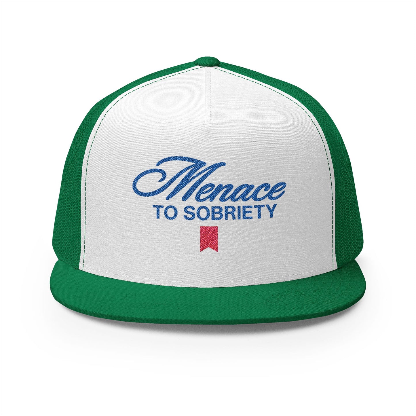 Menace To Sobriety 5 Panel Trucker Cap (Embroidery)