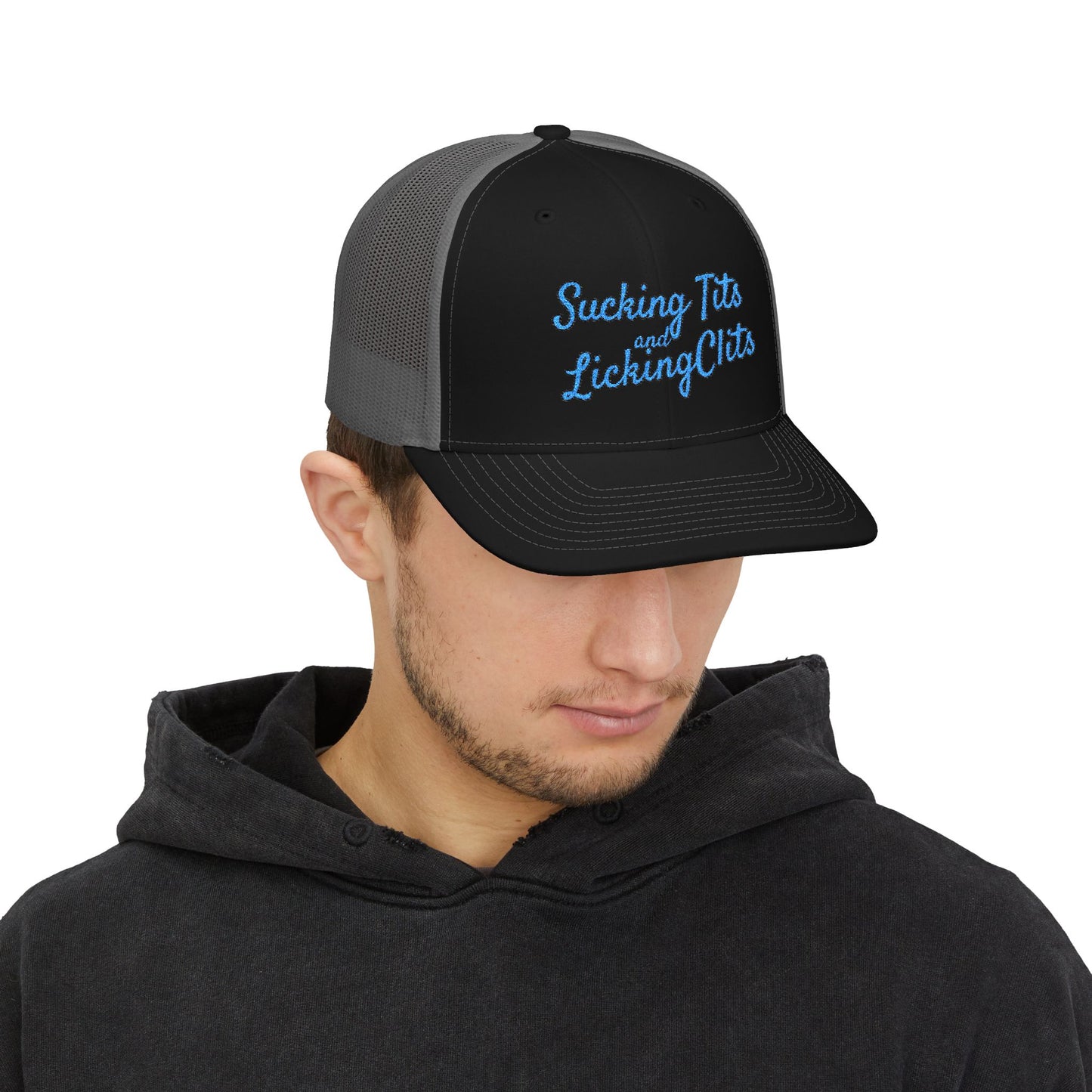 Sucking Ts and Licking Cs (Blue Thread) Richardson 112 Snapback Trucker Cap