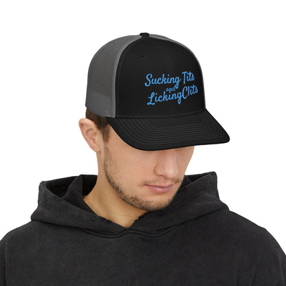Sucking Ts and Licking Cs (Blue Thread) Richardson 112 Snapback Trucker Cap