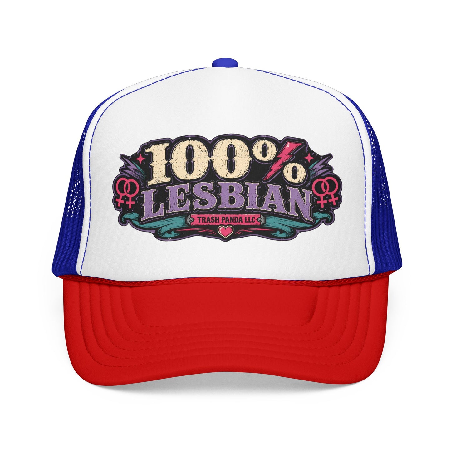 100% Lesbian Foam Trucker Hat (Printed)