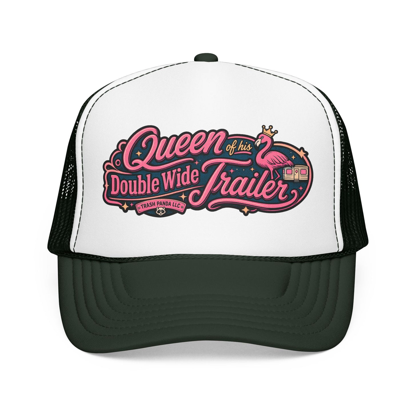 Queen Of His Trailer Foam Trucker Hat (Printed)
