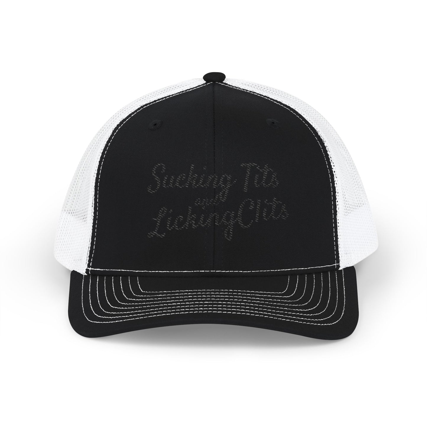 Sucking Ts and Licking Cs (Black Thread) Richardson 112 Snapback Trucker Cap