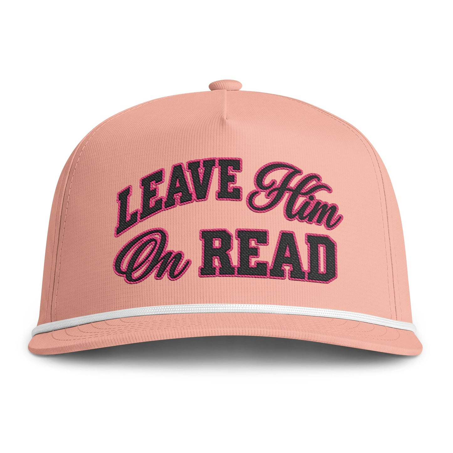 Leave Him On Read Sunwashed Rope Cap (Embroidery)