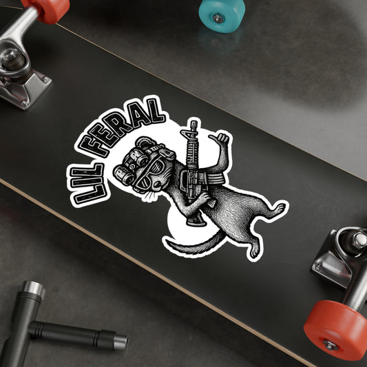 Lil Feral Weasel Vinyl Decal