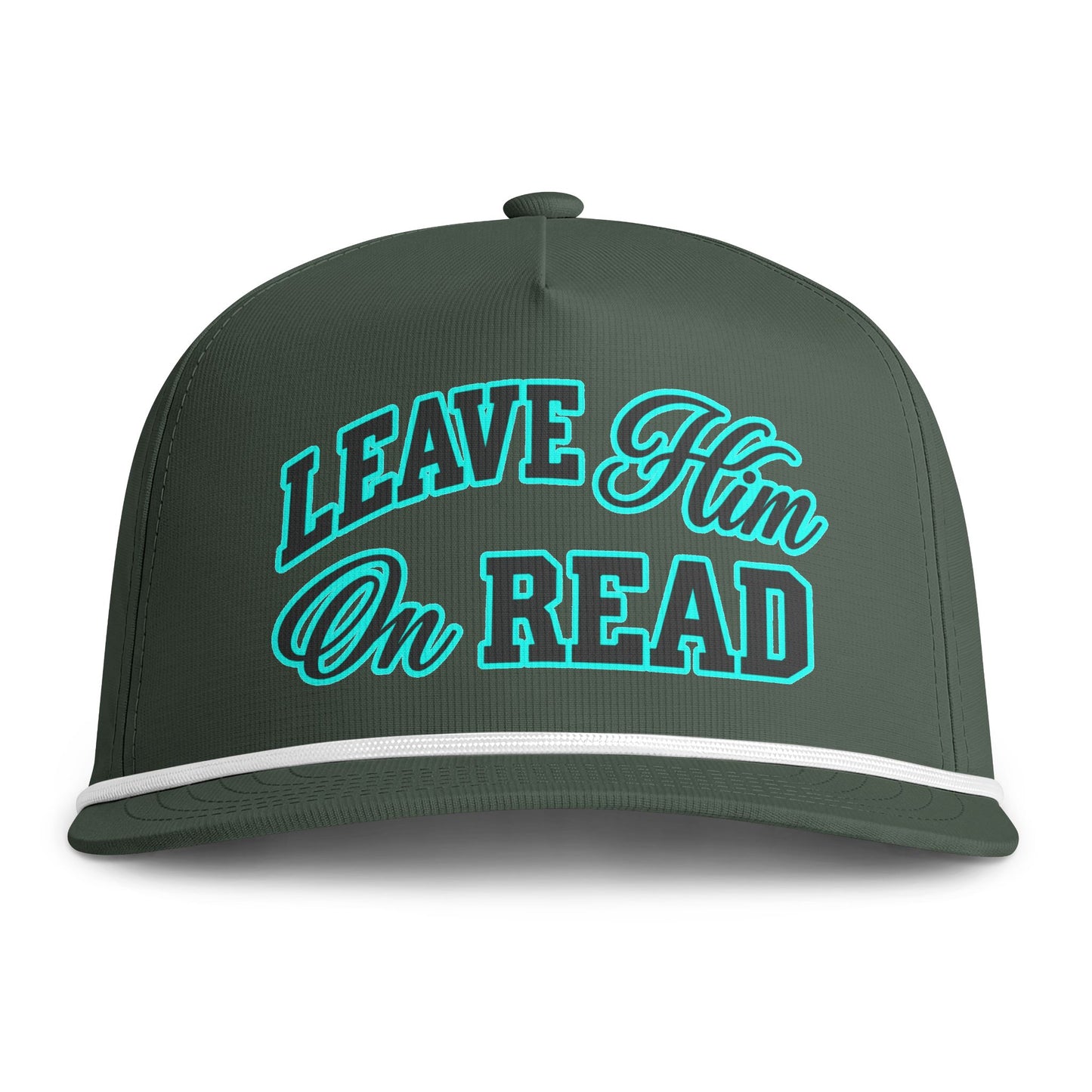 Leave Him On Read Sunwashed Rope Cap (Printed)
