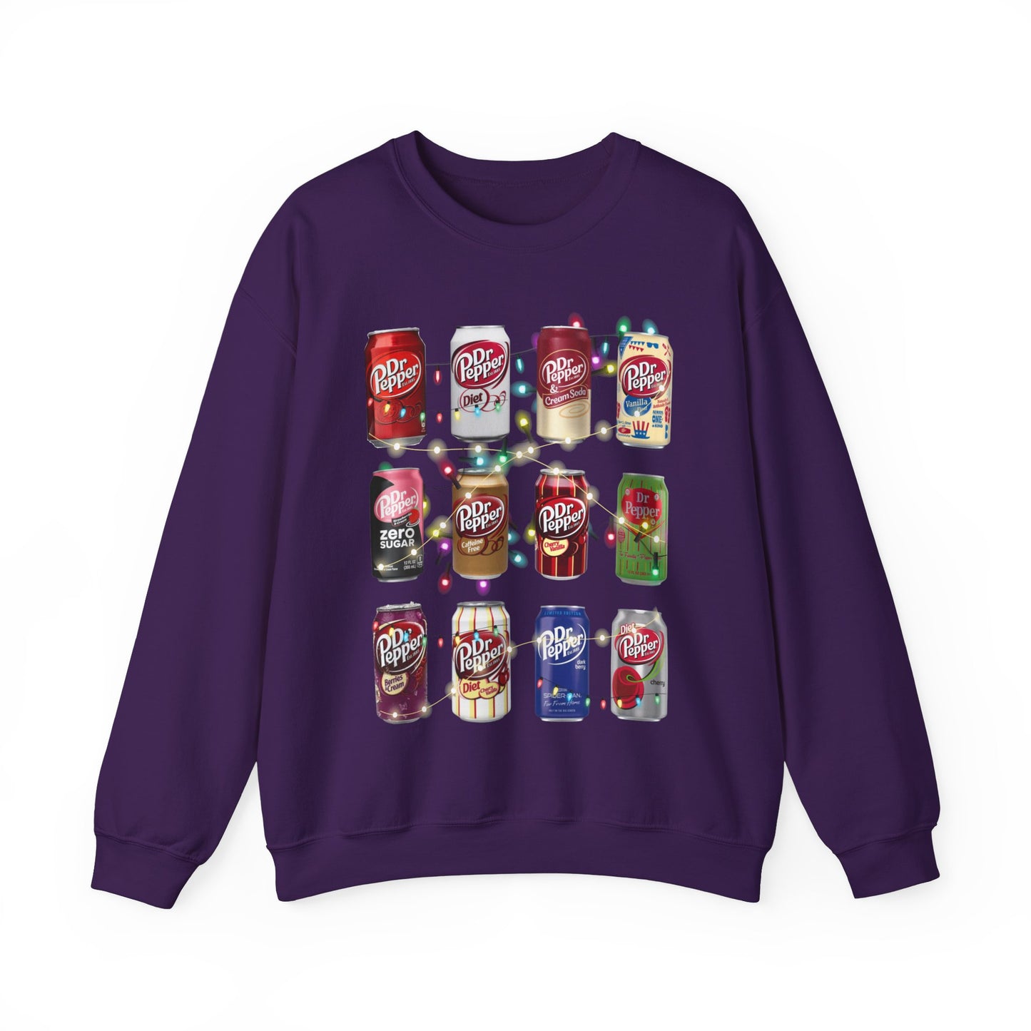 Dr Pepper Christmas Lights Sweatshirt Unisex Heavy Blend™ Crewneck Sweatshirt