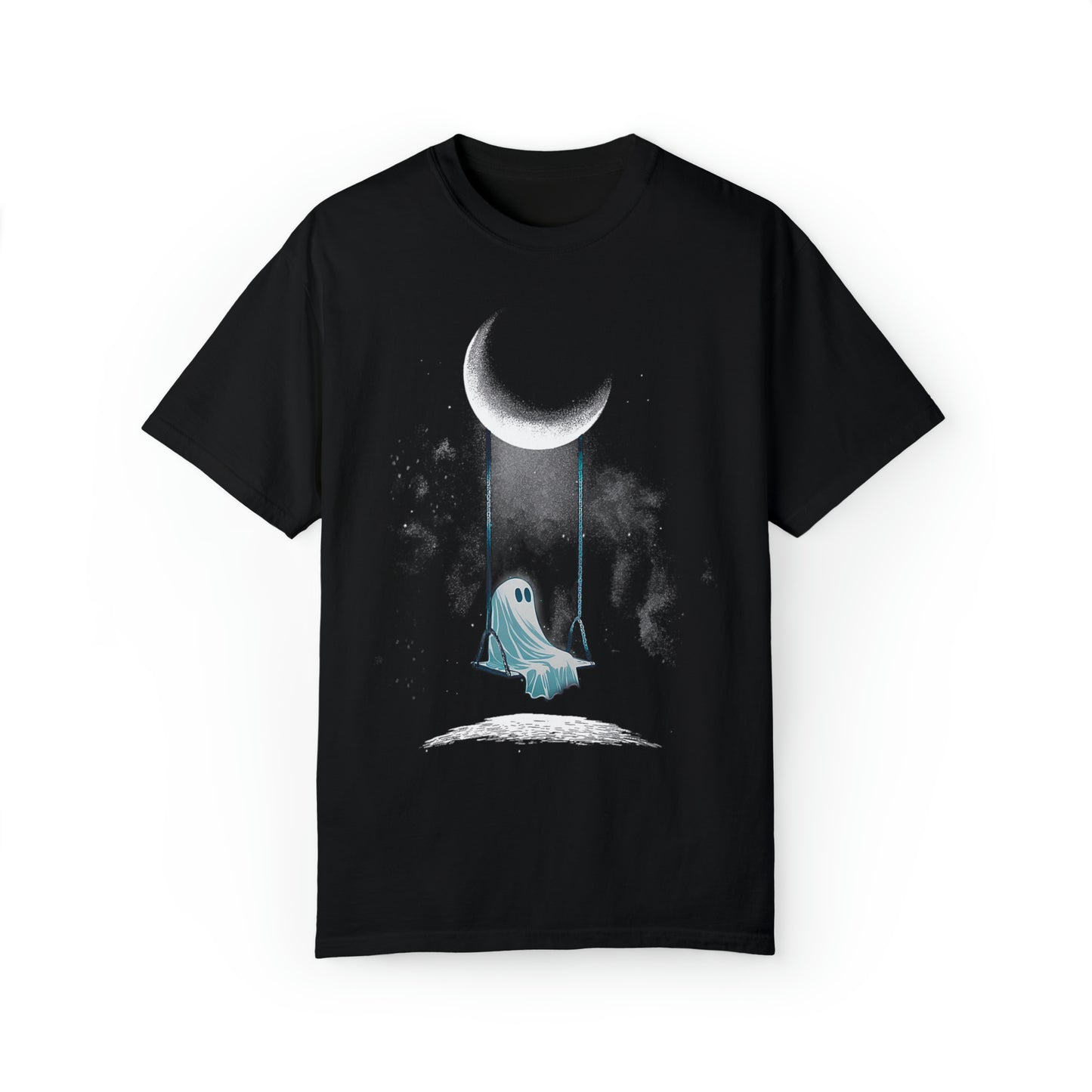 Ghost Swinging Under Moon Comfort Colors Unisex Garment-Dyed T-shirt