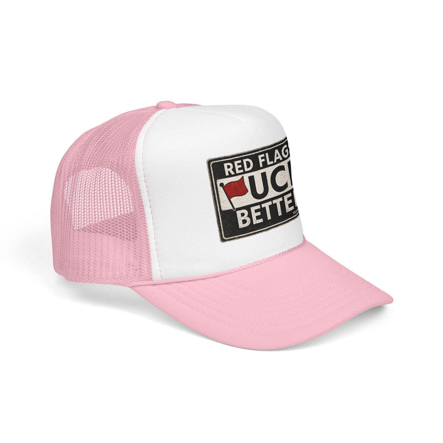 Red Flags F Better Foam Trucker Hat (Printed)