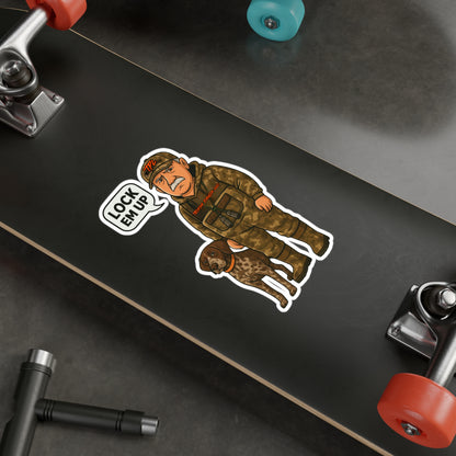 Lock Em Up Hunting Dog Kiss-Cut Vinyl Decals