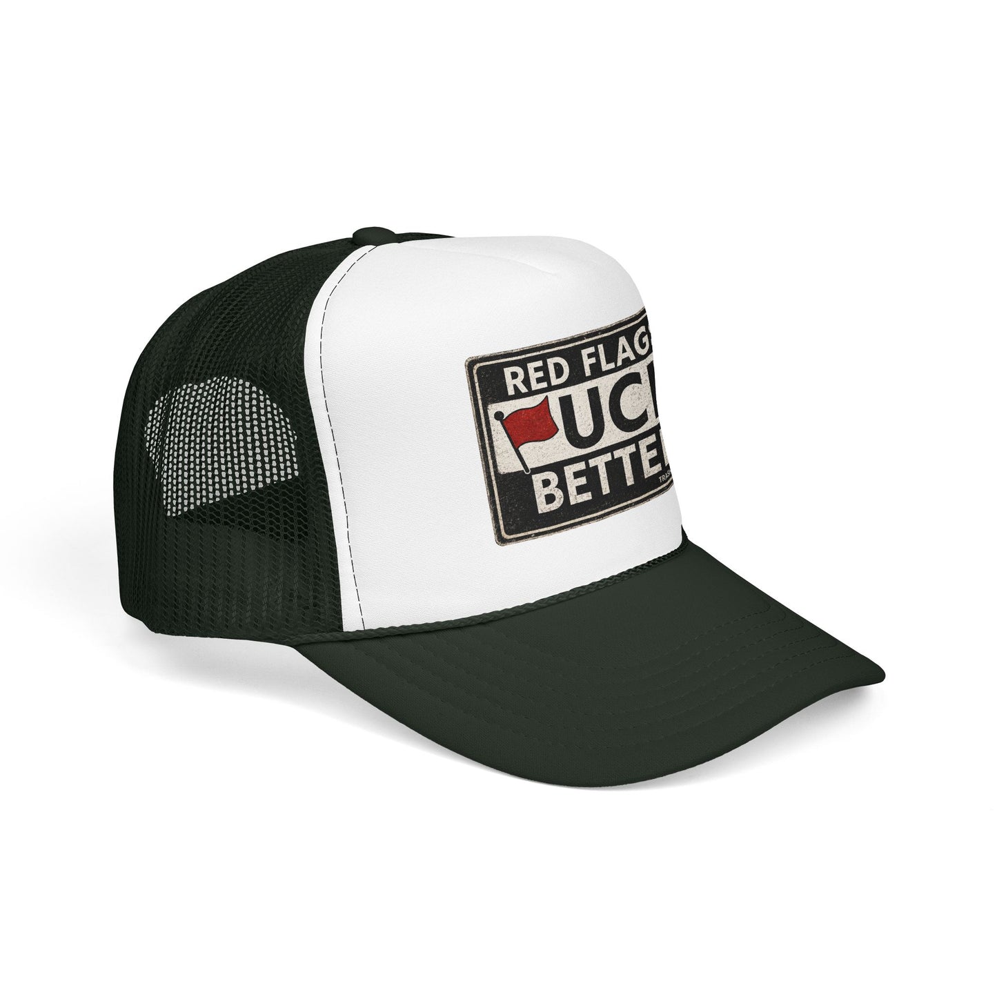 Red Flags F Better Foam Trucker Hat (Printed)