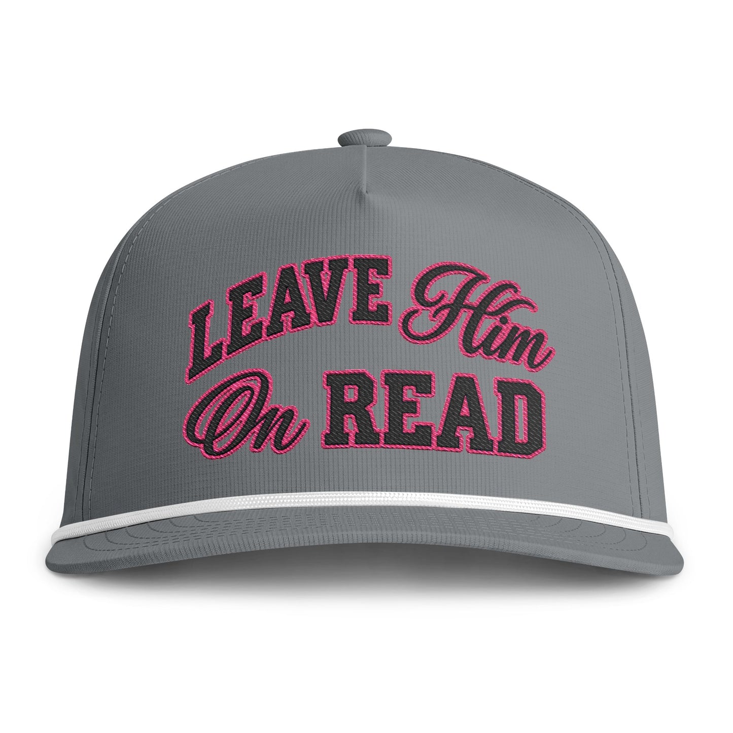 Leave Him On Read Sunwashed Rope Cap (Embroidery)