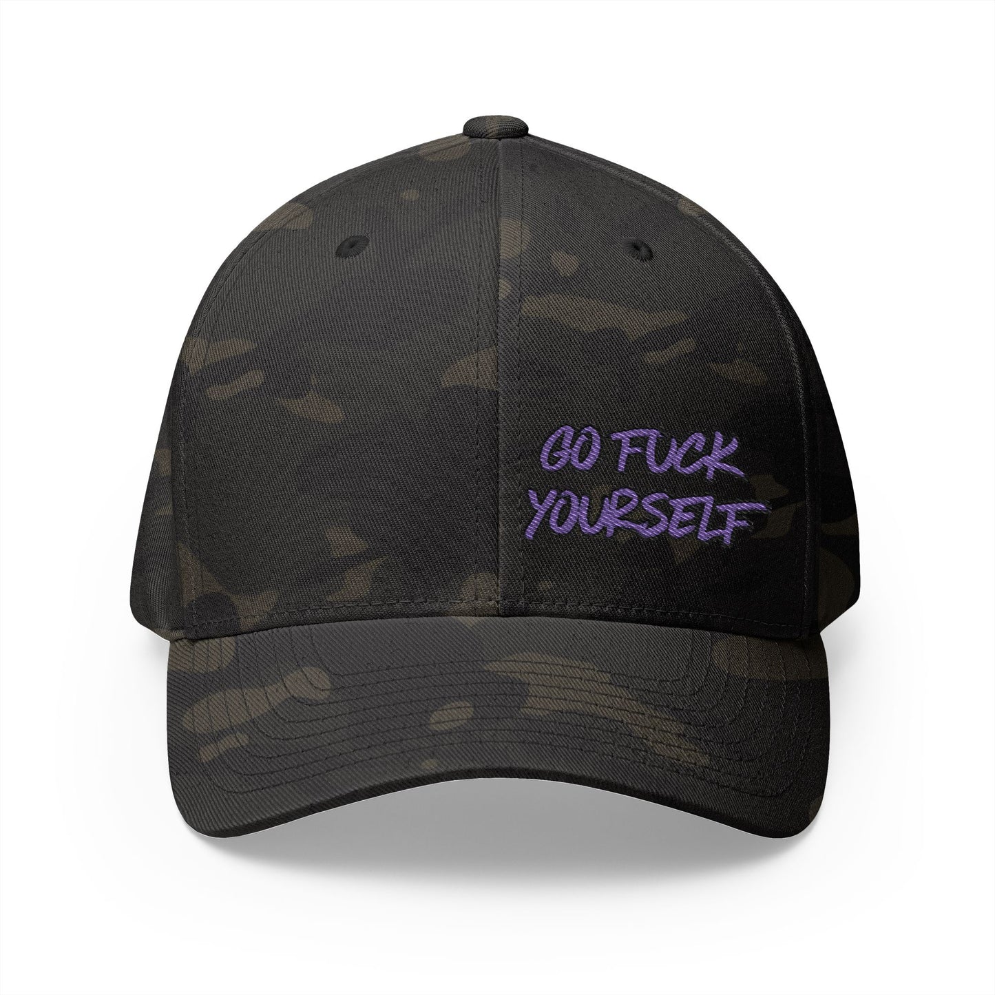 Go F Yourself (PURPLE) Embroidered FlexFit Hat