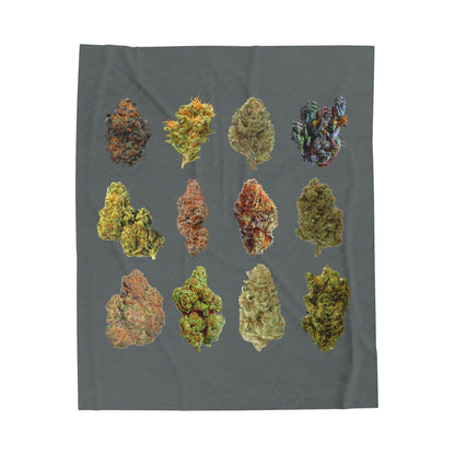 Weed Nugs Velveteen Plush Blanket