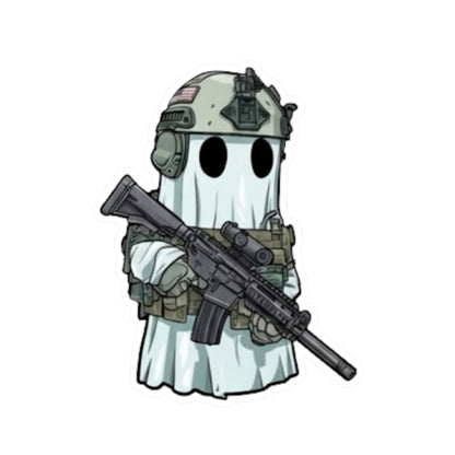 Cartoon Ghost - Tactical Gear Vinyl Decals