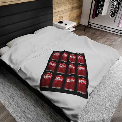 Dr Pepper Velveteen Plush Blanket