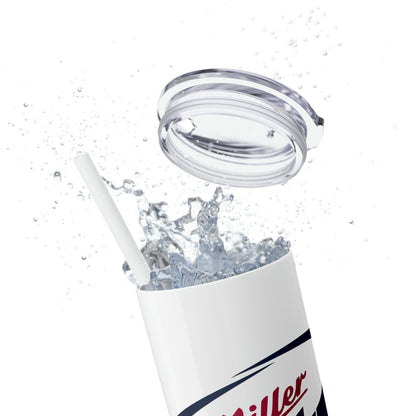 Miller Light Beer Skinny Tumbler with Straw, 20oz