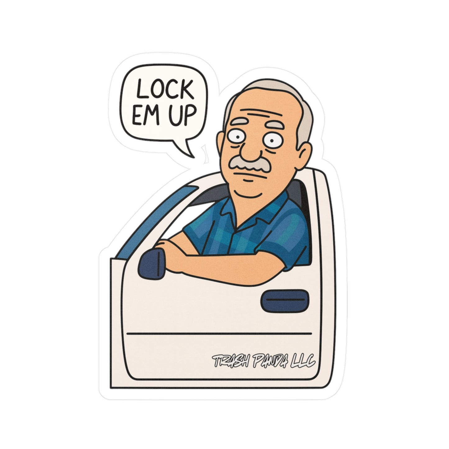 Lock Em Up Bob Brger Vinyl Decals