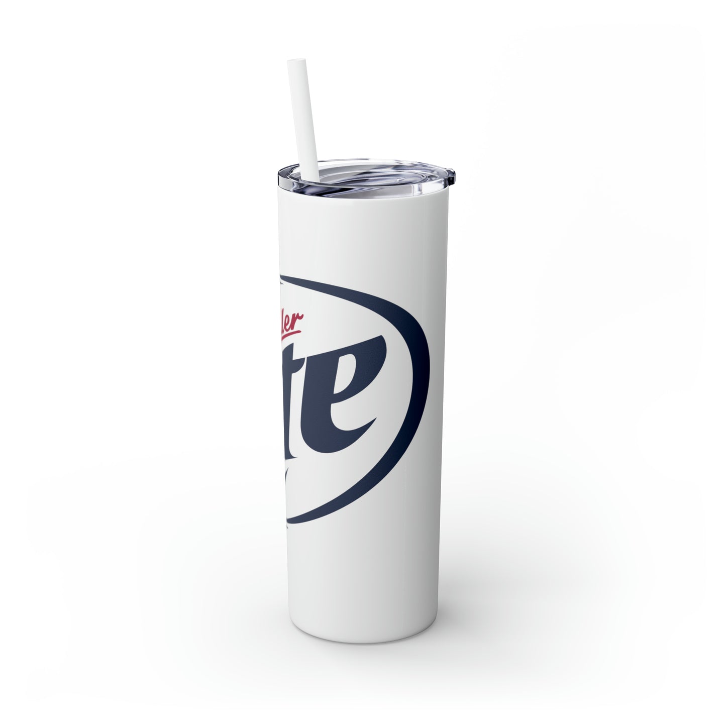 Miller Light Beer Skinny Tumbler with Straw, 20oz