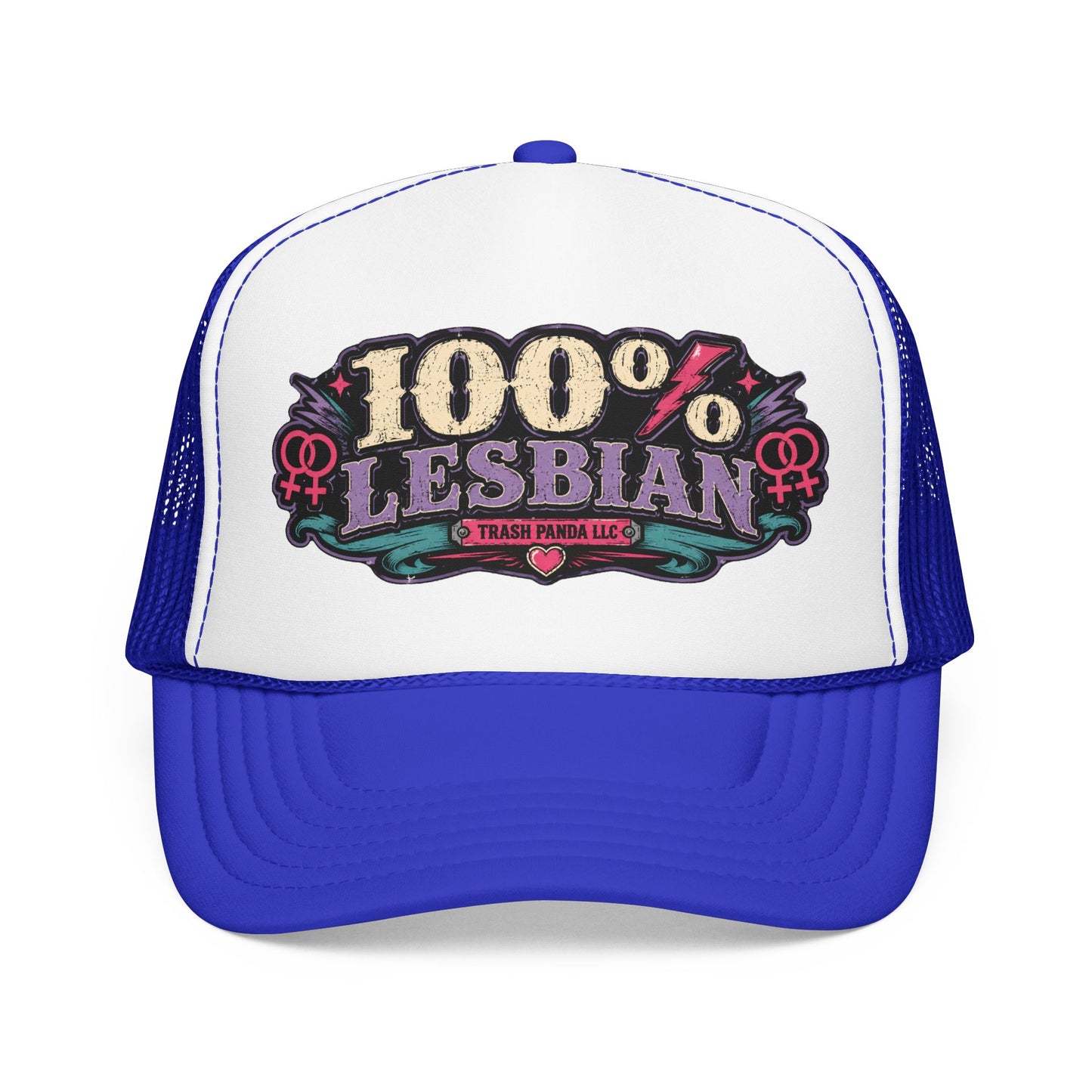 100% Lesbian Foam Trucker Hat (Printed)