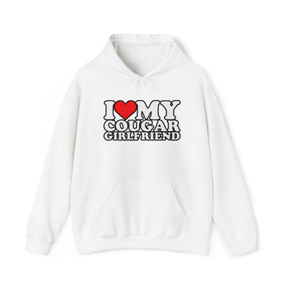 I Heart My Cougar Girlfriend Unisex Heavy Blend™ Hooded Sweatshirt